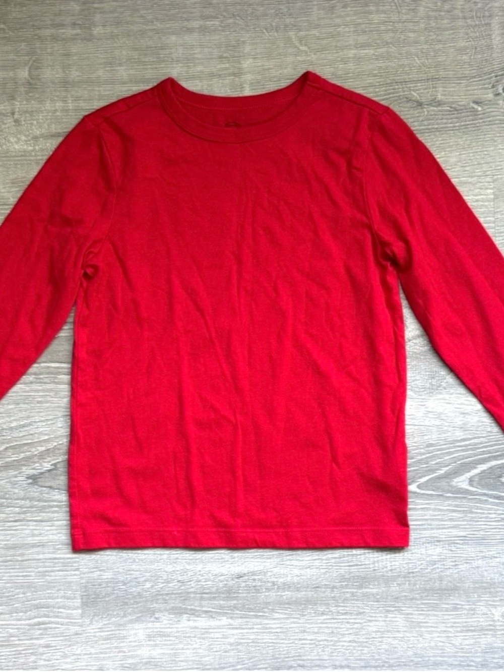 wonder nation Kids S(6/7) Red Long-Sleeve Crewneck Tee